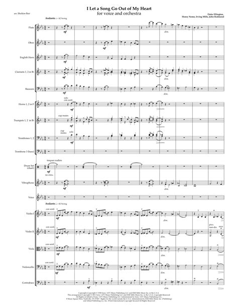 I Let A Song Go Out Of My Heart (arr. Sheldon Bair) by Henry Nemo Sheet ...