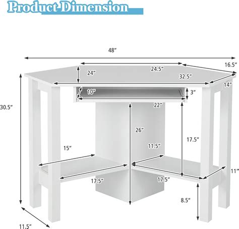 Tangkula Corner Desk, Corner Computer Desk, Wood India | Ubuy