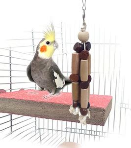Emily Pets Wooden Cubes Blocks Bird Parrot Cage Chew Toys Cages Conure ...