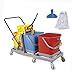 Carepure Three Bucket Mop Winger Trolley System for Hospital Cleaning ...