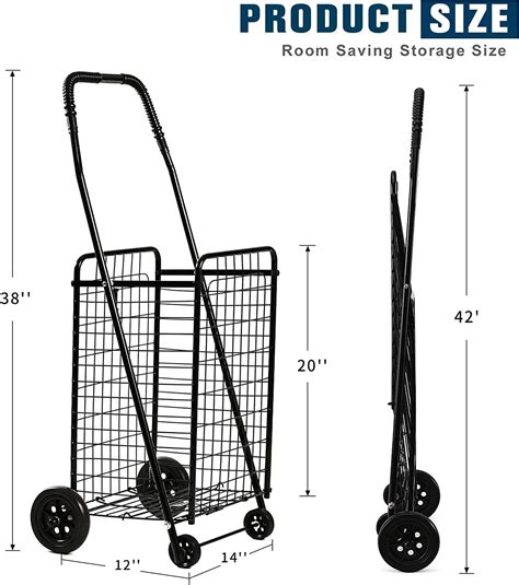 Buy FiveShops Utility Cart with Wheels to be Used as a Shopping Cart ...