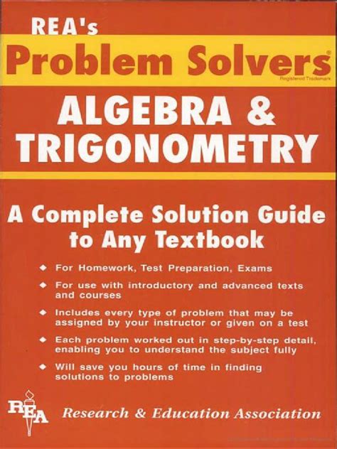 Image result for Algebra Trigonometry Problem-Solver