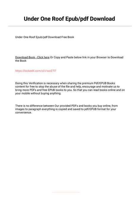 Under one roof PDF - Under One Roof Epub/pdf Download Under One Roof ...