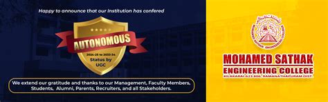 Mohamed Sathak Engineering College | MSEC