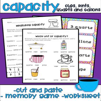 Image result for Measuring Capacity Math Games