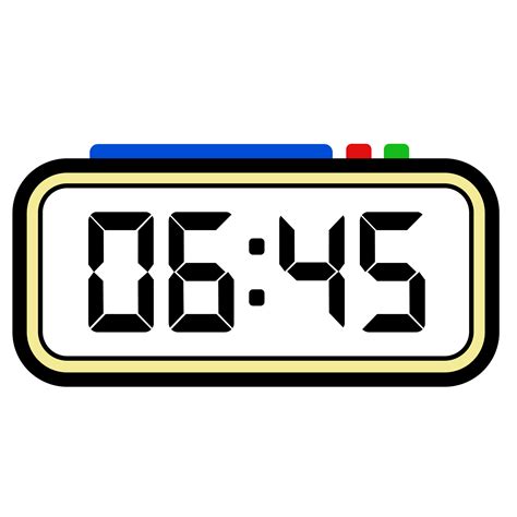 Digital Clock Time Show 6.45, Clock 24 Hours Illustration, Time ...