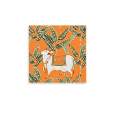 Sacred Kamdhenu & Banana Tree Canvas – Shaakh