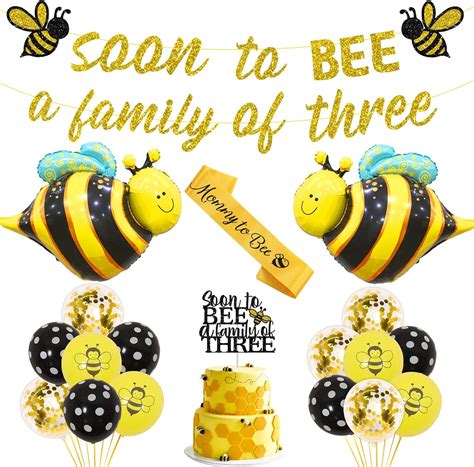 Buy Bumble Bee Baby Shower Decorations, Soon To Bee A Family Of Three ...