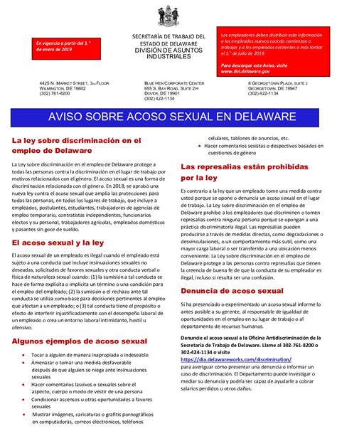 Free Delaware Sexual Harassment Spanish 2023