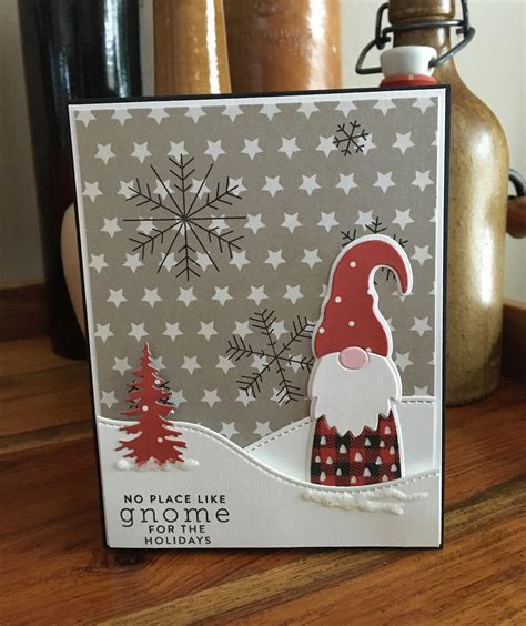handmade gnome christmas cards