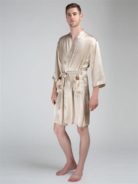 100% Pure Mulberry Silk Robes For Men