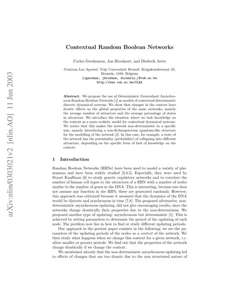 Image result for Random Boolean Networks