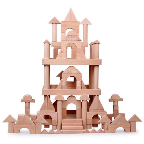 บล็อกไม้ ไซส์ใหญ่ 182 ชิ้น พร้อมกล่องไม้สำหรับจัดเก็บ (182 pcs big ...