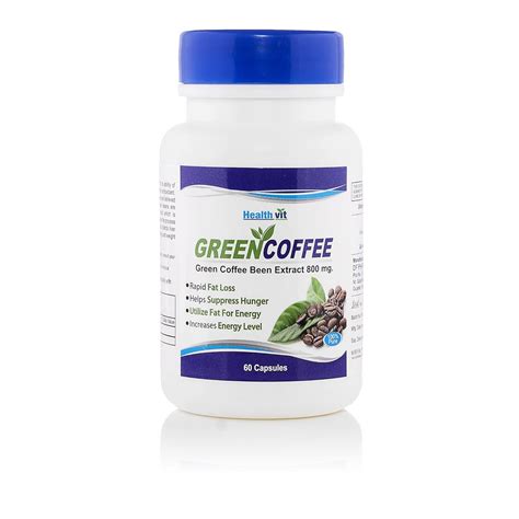 Healthvit Green Coffee Bean Extract Weight Loss Supplement 800mg GCA ...