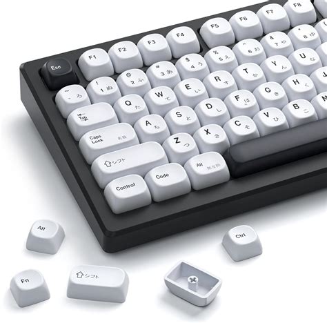 XVX PBT Keycaps - MOA Keycaps White, Japanese Keycaps 75 Percent ...