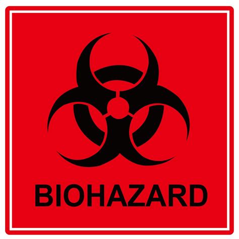 Biohazard Stickers Signs 4" X 4" - Hazardous Materials Warning Label ...