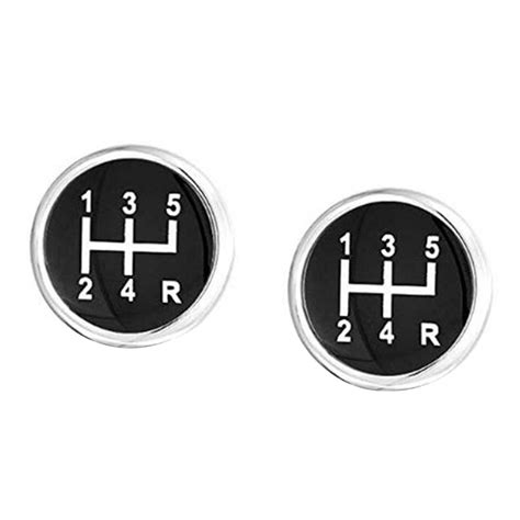 Buy Peora Black Car Shift Gear Black Cufflinks for Men Boys Wedding ...