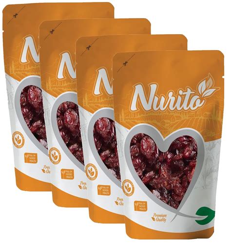 Nurito Dried Cranberry Slice -1kg (4*250g) : Amazon.in: Grocery ...