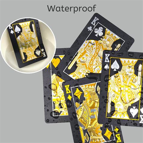 Obokata Waterproof Cards, Black Playing Cards, Deck of Cards, Plastic ...