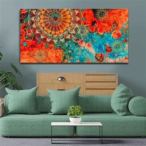 AADEE CRAFT Mandala Colourful Dark Eyes Madhubani Art Wall Canvas ...