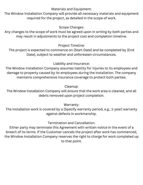 Image result for Window Installation Contract Sample