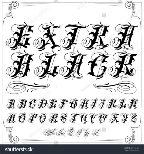 Old English Cursive Alphabet Chart