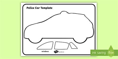 Police Car Template (Printable) - Primary Resources