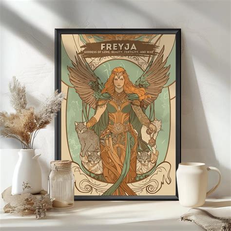 Freyja God Poster, Freyja Goddess, Freya Norse Goddess , Norse ...