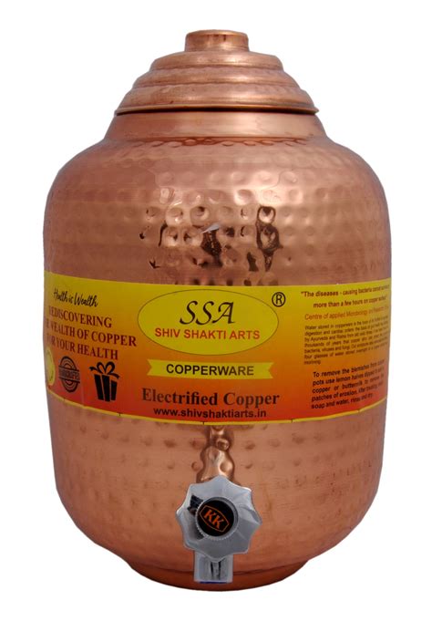 Hammer Design - Joint Free - Pure Copper Water Dispenser/Container/Pot ...