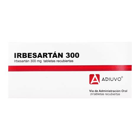Irbesartán Adiuvo 300mg , 28 tabletas recubiertas – Apomedix