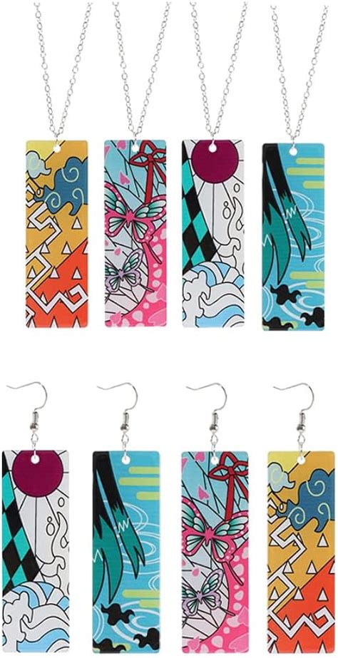 Buy CSIYANJRY99 2 Pieces Demon Killer Tan Jiro Necklace Earring Set ...