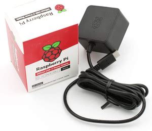Raspberry Pi Official 15.3W USB-C Power Supply Black for Model 4B (1GB ...