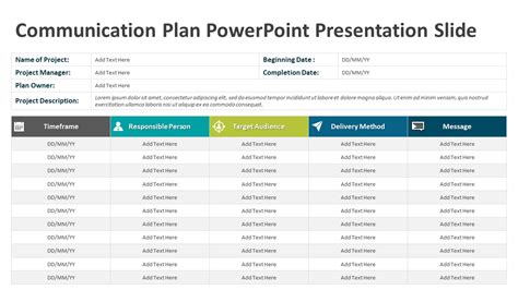 Image result for Communication Plan PowerPoint Slide