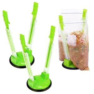 HASTHIP® 2 Pcs Bag Holder for Freezer Storage Bags Adjustable Baggy ...
