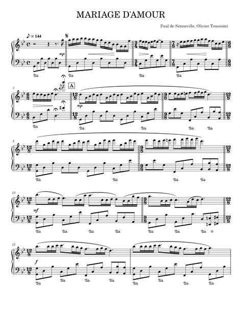 MARIAGE D'AMOUR - Richard Clayderman Sheet music for Piano (Solo ...
