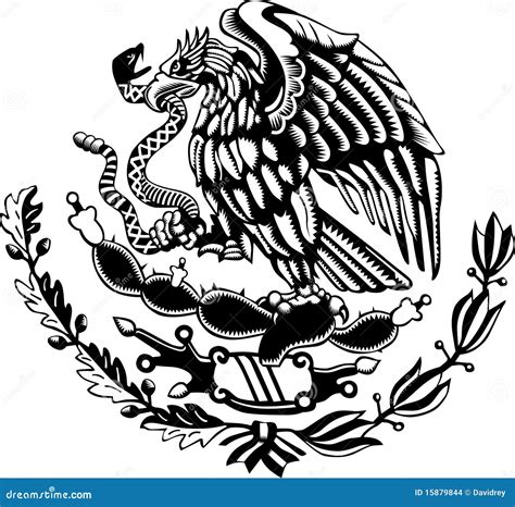 Mexican Flag Eagle Outline