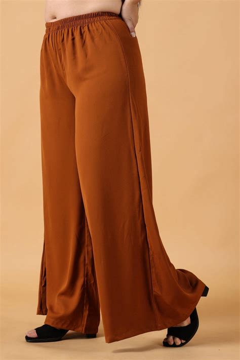 Stylish Solid Palazzo for Formal Occasions - Slim Fit Polyester with ...