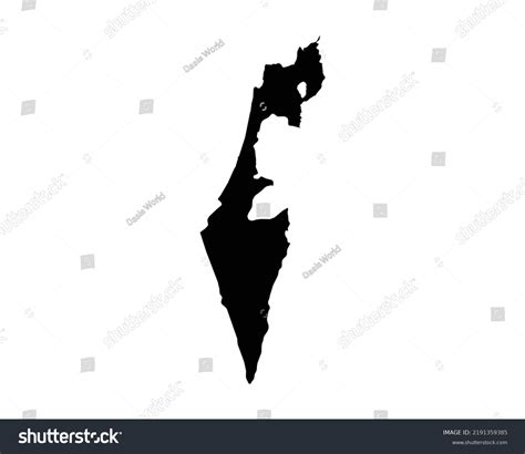 Israel Map Israeli Country Map Black Stock Vector (Royalty Free) 2191359385 | Shutterstock