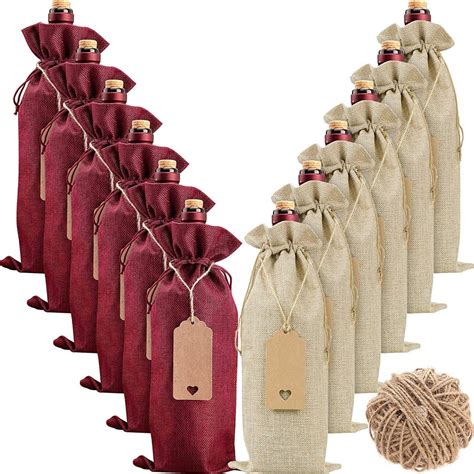 Wine Bottle Gift Bags - Reusable Eco Friendly Christmas Gift Bag ...