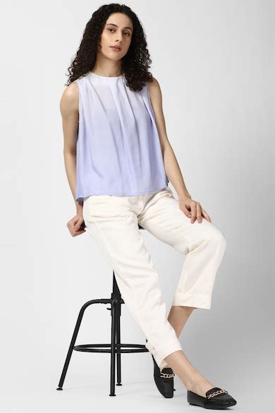 Buy Women White Solid Casual Regular Fit Trousers Online - 894965 | Van ...