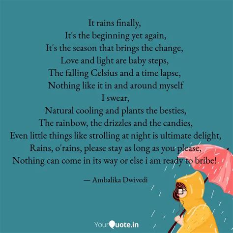 It rains finally, It's t... | Quotes & Writings by Ambalika Dwivedi ...