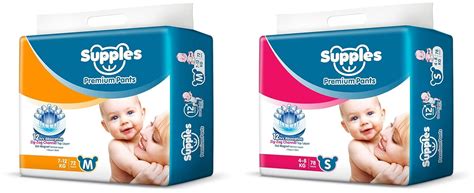 Buy Supples Baby Pants Diapers, Medium, 72 Count&Supples Baby Pants ...