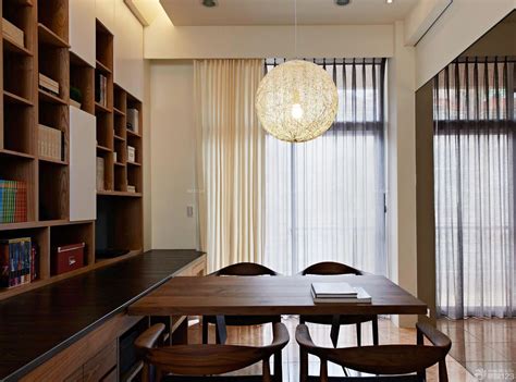 2017现代风格三室一厅小书房隔断装修效果图 – 设计本装修效果图
