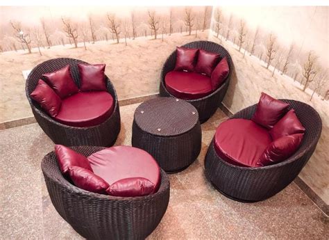 Craft India 4+1 Outdoor Indoor Patio Furniture Sets Rattan Chair Patio ...