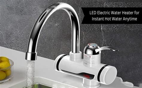 Buy Justelite Electric Instant Hot Water Heater Faucet, Chrome Finish ...