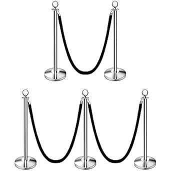 LADWA Set of 5 Silver Finish Q Please (Q Manager) with Black Velvet ...