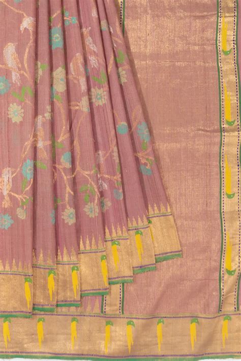 Ponduru Tussar By Cotton All Over Jamdani Lavender 