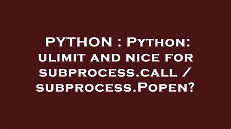 Image result for Python Subprocess.popen