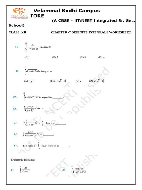 Image result for Formula Sheet Class 12 Math Integrals