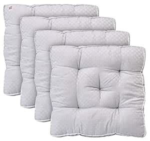 Buy Fun Homes 4 Pieces Cotton Decorative Fabric Chairpad/Back Support ...